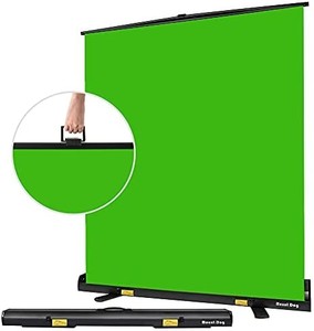 lot 2985 image: MOUNTDOG Collapsible Green Screen Backdrop, 1.52x2M Chromakey Background Panel for Photo Video Live Game Tiktok, Solid Aluminium Base Wrinkle-Resistant Fabric, Pull-up Style with Auto-Locking Frame