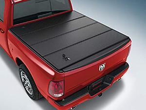 lot 3537 image: Mopar 82211299AC 82211302 Hard Folding Tonneau Cover Dodge Ram 8.0 Foot Bed . RETAIL $1242.80.