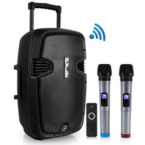 lot 3545 image: Pyle Pphp1599wu Portable Hi-power Bluetooth Pa Loudspeaker, 15-inch. MISSING REMOTE.