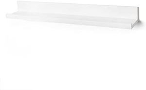 lot 5185 image: Americanflat 36 Inch White Floating Shelf with Lip - Long Wall Mounted Storage Ledge for Bedroom, Living Room, Bathroom, Kitchen, Office and More