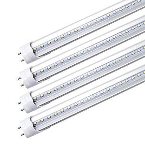 lot 8779 image: LightingWill LED T8 Light Tube 3FT, Daylight White 5000K, Dual-End Powered Ballast Bypass, 1600Lumens 15W (32W Fluorescent Equivalent), Clear Cover, AC85-265V Lighting Tube Fixtures, 4 Pack