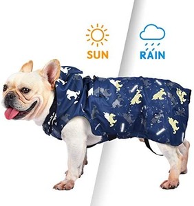 lot 2029 image: PROPLUMS Color Changing Dog Raincoat Thick Full-Cover Rain Jacket with Detachable Hat and Storage Bag Dog Poncho for Small Medium Large Dogs (this is an xlarge