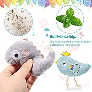 lot 2034 image: Catnip Toys Interactive Plush Cat Toy Cute Catnip Kitten Toys Fruits and Animals Styles Cat Soft Entertaining Toys for Cat Kitten Playing Chewing Biting Teeth Cleaning