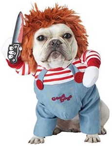 lot 2075 image: Deadly Doll Chucky Dog & Cat Pet Costume