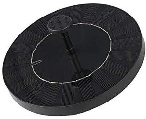lot 2082 image: Solar Powered Bird Bath Fountain Pump 2.5W Solar Panel Kit Water Pump,with 6 Different Spray Pattern Heads, for Pond, Pool, Garden, Fish Tank