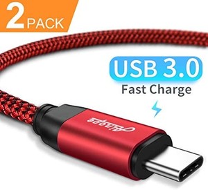 lot 2094 image: USB C Cable Fast Charging 3.1A Fast Charge 3 pack Type-C Charger Cable, Durable Braided USB C Cord Compatible with Galaxy Note 10 9 8 S10 S9 S8 S8 Plus S20, V30, V20, G6