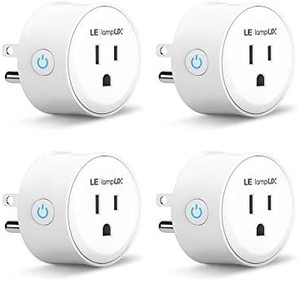 lot 2097 image: Smart Plug, WiFi Smart Socket, WiFi Outlet Works with Alexa & Google Assistant, Remote Control Your Appliances with App and Voice Command, No Hub Required, 2.4GHz WiFi Only(Pack of 4