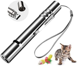 lot 2099 image: Cat Light Toys Wand,Interactive Cat Toy for Indoor Cats Rechargeable with a Cute Mouse Toy,Exercise Pet Agility,3 in 1 Function,Pet Chaser Toy with bonus fish toy and case