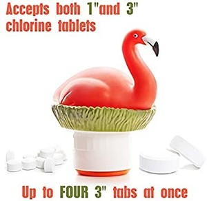 lot 2107 image: Flamingo Chlorine Floater, Pool Floating Chlorine Dispenser
