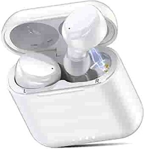 lot 2110 image: True Wireless Earbuds Bluetooth Headphones Touch Control with Wireless Charging Case IPX8 Stereo Earphones in-Ear Built-in Mic Headset Premium Deep Bass for Sport white