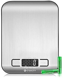lot 2111 image: Food Kitchen Scale, Digital Grams and Ounces for Weight Loss, Baking, Cooking, Keto and Meal Prep, Small, 304 Stainless Steel
