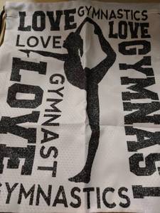 lot 2133 image: Love Gymnastics cinch top back pack bag
