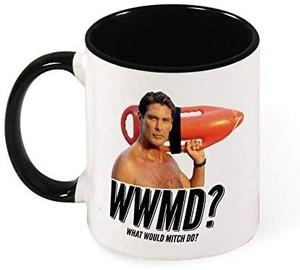 lot 2134 image: Baywatch What Would Mitch Do David Hasselhoff Ceramic Coffee Mug Tea Mug,Gift for Women, Girls, Wife, Mom, Grandma,11 oz
