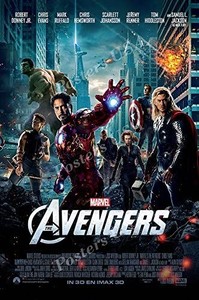 lot 4045 image: Marvel Avengers Poster  Canvas 18x24