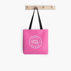 lot 4059 image: GIRL POWER PINK TOTE