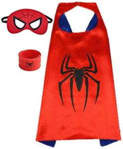 lot 4062 image: Kids superhero cape, dress up costume, satin cape and felt mask with bracelet