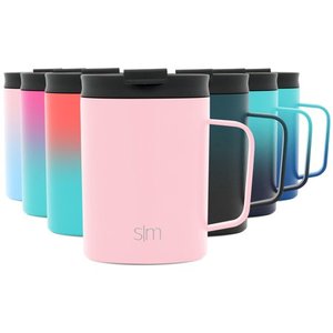 lot 4076 image: Simple Modern 12oz Scout Coffee Mug Tumbler - Travel Cup for Men & Women Vacuum Insulated Camping Tea Flask with Lid 188 Stainless Steel Hydro -Blush 1 cup