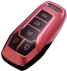 lot 4097 image: Key Case Ford Ford Fob Cover Soft TPU Full Protection Key Case Ford Fusion F-150 Edge Explorer Mustang Lincoln MKZ MKC, Pink
