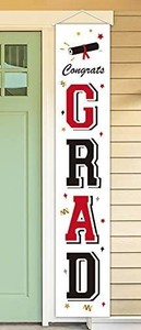 lot 4114 image: Graduation Decoration  Red White AND Blue 2 pack one for each side of the door