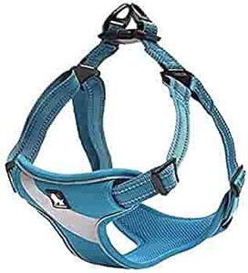 lot 4126 image: Anti-Traction Safety Dog Harness for Comfort and Less Reflective Pet Tug color Black and Red Size M
