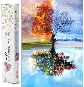 lot 4149 image: 4 SEASONS TREE WINTER SUMMER FALL SPRING DIY DIAMOND PAINTING