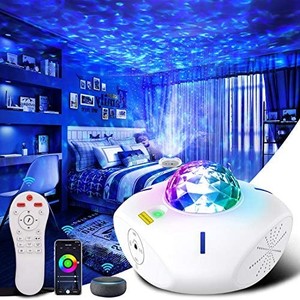 lot 4151 image: Galaxy Projector Night Light Projector Galaxy Globe Projector with Alexa Google Assistant Galaxy 360 Pro Projector with Bluetooth Speaker Ocean Wave Star Projector Projector for Kids Adults Bedroom base is black