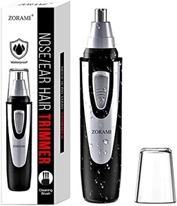 lot 4165 image: Ear and Nose Clipper - Professional Painless Eyebrow & Facial Hair Trimmer for Men and Women 2021, Battery Operated Trimmer with IPX7 Waterproof, Double Edge Blades for Easy Cleaning in Black