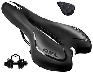 lot 4184 image: Comfortable Bicycle Seat, Professional Padded Gel Bicycle Saddle Waterproof Road Bike Saddle For Men Women Riding Bicycle Mountain Bike