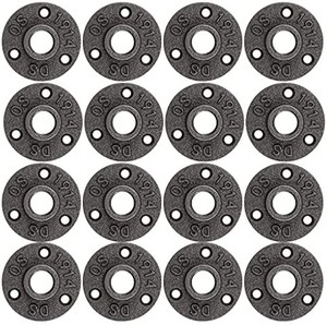 lot 4259 image: 20 Pieces 12 Inch Cast Iron Floor Flange Industrial Flange 12 Inch Flange Pipe Fittings Decorative Pipe Flanges for Steampunk Furniture