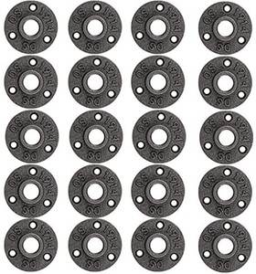 lot 4265 image: 20 Pieces of 34 Inch Cast Iron Floor Flange 34 Inch Pipe Fittings Industrial Pipe Flange Decorative Pipe Flanges Fit for Steampunk Furniture