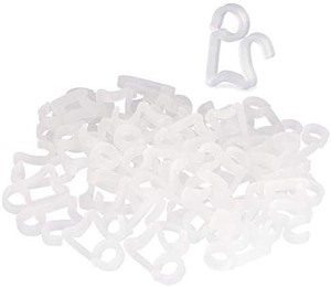 lot 41882 image: Christmas Light Clips Mini Gutter Hang Hooks Weatherproof Plastic Clips for Christmas Party Outside Light Decoration (hang your lights before it gets cold or use for Halloween lights