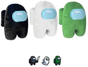 lot 41904 image: Pack Among U&US Plush Toys, Cute Stuffed Plush Doll, Among U&US Plushie Action Game Figures Gifts for Game Fans (Black WhiteBrown not green
