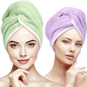 lot 41911 image: Hair Drying Towel for Long Hair, INNELO Large Microfiber Hair Towel Wrap for Curly Long Thick Hair, Super Water Absorbent Quick Dry Anti Frizz Hair Turban Towel for Women Girls 2 Pack BOTH TOWELS ARE GREY