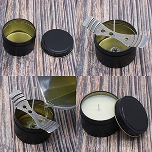 lot 41961 image: Candle Containers,Candle Jars for Candle Making,Arts&Crafts,Storage&More (black tin