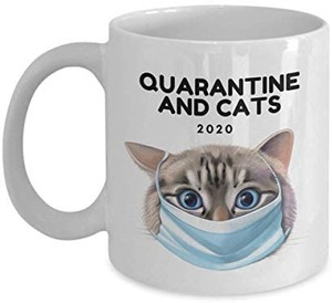 lot 41963 image: Quarantined af cat coffee mug gift funny varies from stock photo