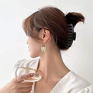 lot 41965 image: Large Black Hair Claw Clips For Thick Hair Jaw Clips Non-slip Ponytail Holder Hair Clip Clamps Teeth for Women and Girls various shapes