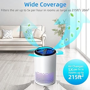 lot 41974 image: KioudI by Nessbase HEPA Air Purifier Air Cleaner with Air Pretreatment System Eliminate Smoke, Pollen, Dander for Home, Bedroom, Living Room, Kitchen