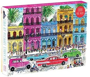 lot 48955 image: - Vibrant Artwork of Busy Cuban Street - Thick, Sturdy Pieces �� Perfect Challenge for Family Fun 500 pcs Puzzle see pics for design