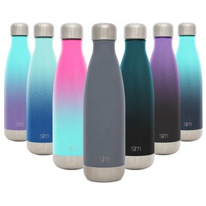 lot 48976 image: Simple Modern 17 Ounce Wave Water Bottle - Stainless Steel Double Wall Vacuum Insulated Reusable Leakproof -Slate 1 bottle