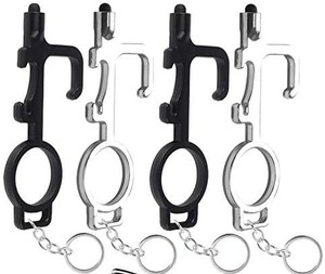 lot 48990 image: No Touch Key Chain Helper  4 pack 2 large 2 small see pics