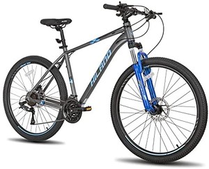 lot 5001 image: Hiland Mountain Bike 27 Speeds, Lock-Out Suspension Fork, Aluminum Frame 27.5 inch Wheel, Hydraulic Disc-Brake for Men Women Mens MTB Bicycle