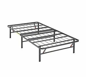 lot 5009 image: Amazon Basics Foldable, 14 Black Metal Platform Bed Frame with Tool-Free Assemb