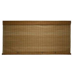 lot 5014 image: 60 x 72 Imperial Matchstick Bamboo Cord-Free Natural Rollup Blinds Fruitwood