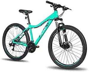 lot 5016 image: Hiland Mountain Bike 2627.5 Inch Aluminum Frame 21 Speed with Dual Disc Brake Lock-Out Suspension Fork for Woman