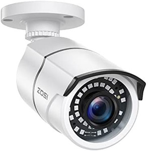 lot 5020 image: ZOSI 2.0MP HD 1080p 1920TVL Security Camera Outdoor Indoor (Hybrid 4-in-1 HD-CVITVIAHD960H Analog CVBS),36PCS LEDs,120ft IR Night Vision,105° View Angle Weatherproof Surveillance CCTV Bullet Camera