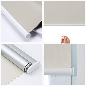 lot 5035 image: SUNFREE Blackout Window Shades Cordless Window Blinds with Spring Lifting System for Home & Office, 35 x 72 Inch, Grey