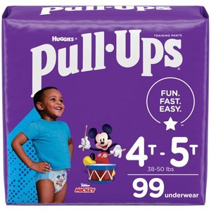 lot 5036 image: Pull-Ups Boys Potty Training Pants Size 6, 4T-5T, 99 Ct, One Month Supply