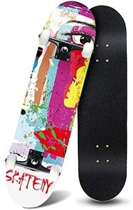 lot 5042 image: ANDRIMAX Skateboards-Complete Skateboards for Beginners Kids Boys Girls Adults Youth-Standard Skateboards 31����x8���� with 7 Lays Maple Deck Pro Skateboards, Longboard Skate Board