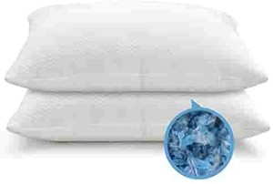 lot 5048 image: Pillows for Sleeping - 2 Pack OYT Cooling Shredded Memory Foam Bed Pillows Queen Size Set of 2, Adjustable Loft Bed Pillows with Washable Hypoallergenic Cover for Back and Side Sleeper