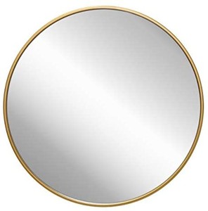 lot 5049 image: Gold Circle Wall Mirror 24 Inch Round Wall Mirror for Entryways, Washrooms, Living Rooms and More (Gold, 24